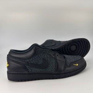 Air Jordan 1 Low SE Black Tour Yellow Basketball Shoe IM6568 010 Mens Size 12